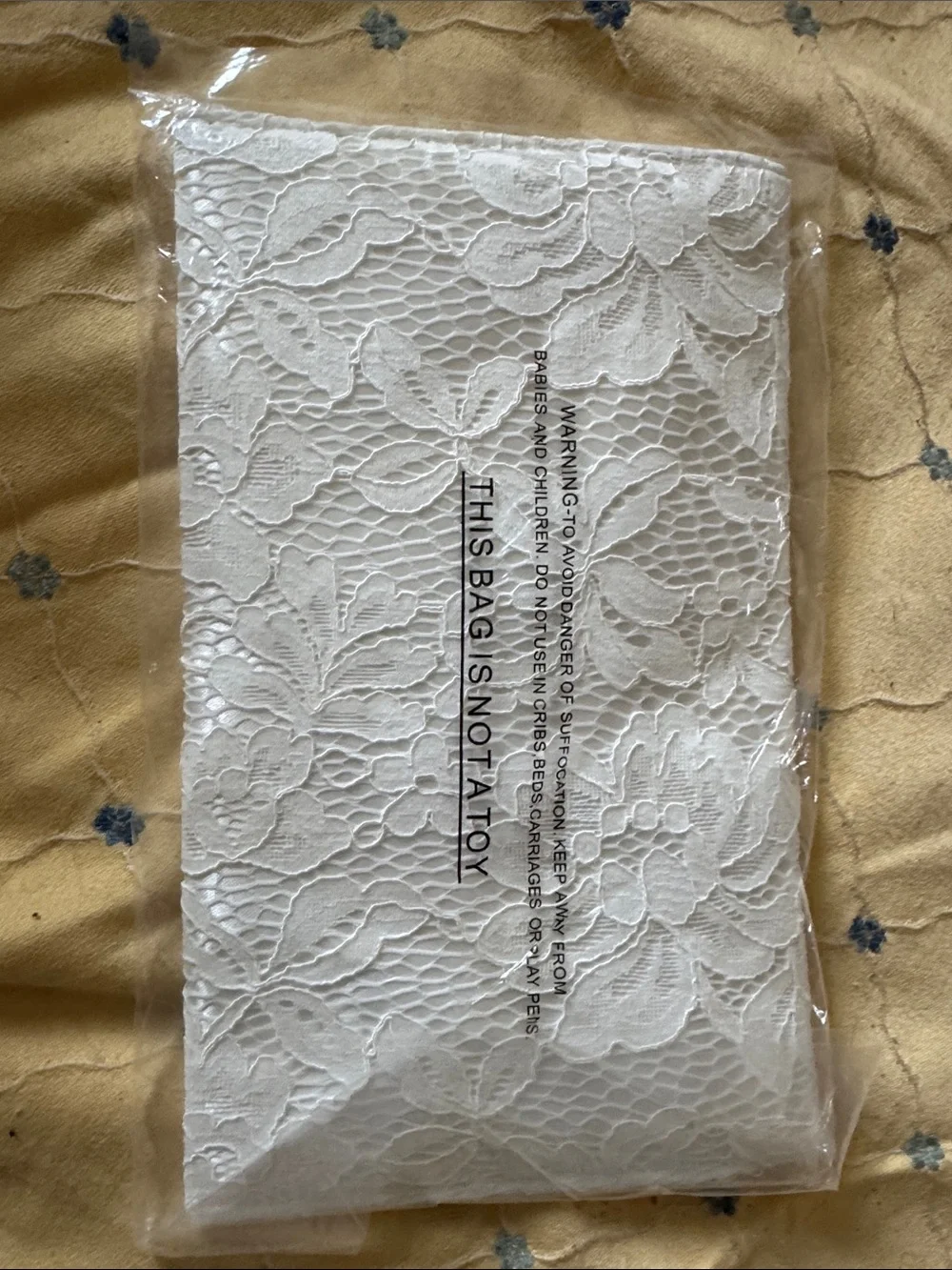 IMAN Winter White Lace Envelope Clutch